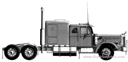 Mack L Tractor truck - drawings, dimensions, pictures