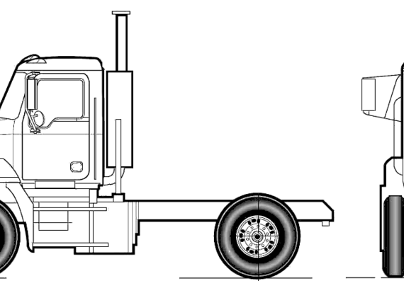 Mack Pinnacle Axle Forward CHU612 4x2 truck (2011) - drawings, dimensions, pictures