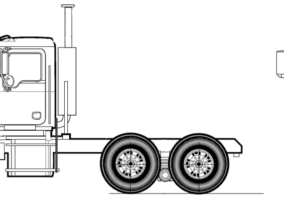 Mack Pinnacle Axle Forward CHU613 6x4 truck (2011) - drawings, dimensions, pictures