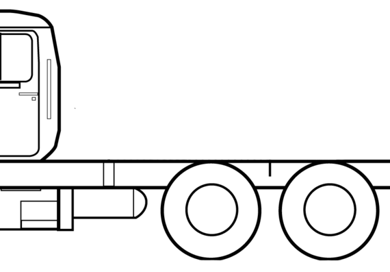 Грузовик Mack RB600S - чертежи, габариты, рисунки