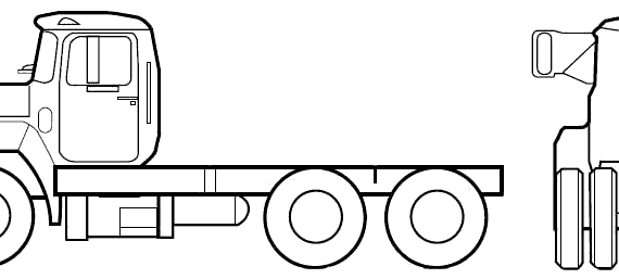 Грузовик Mack RB600SX (2005) - чертежи, габариты, рисунки
