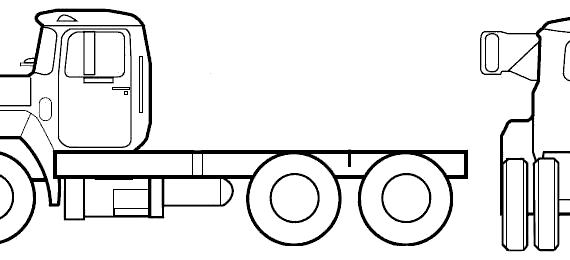 Грузовик Mack RB600S (2005) - чертежи, габариты, рисунки