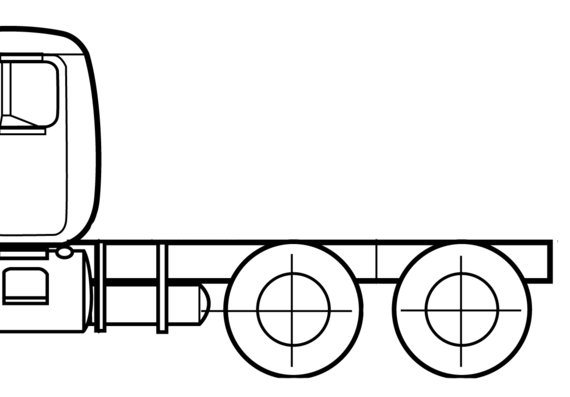 Грузовик Mack RD600SX - чертежи, габариты, рисунки
