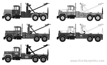 Грузовик Mack R Tow Truck 1965-2003 - чертежи, габариты, рисунки