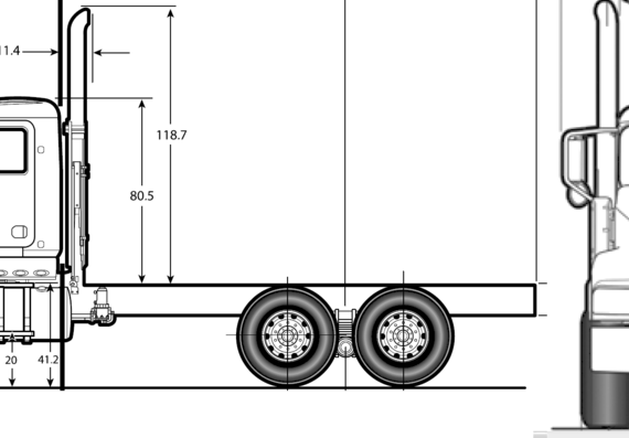 Mack Titan Truck (2014) - drawings, dimensions, pictures