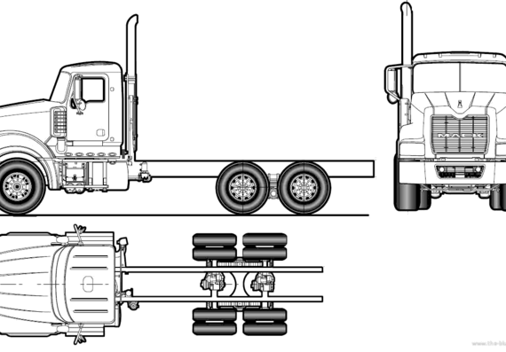 Mack Titan TD713 6x4 truck (2011) - drawings, dimensions, pictures