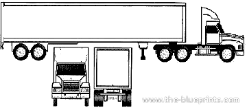 Грузовик Mack Truck - чертежи, габариты, рисунки
