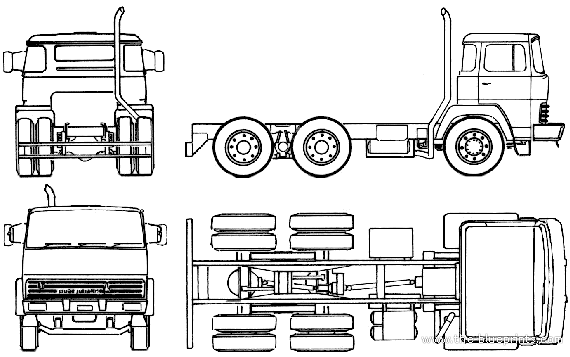 Magirus-Deutz 256D 26 FB 6x4 truck (1976) - drawings, dimensions, figures