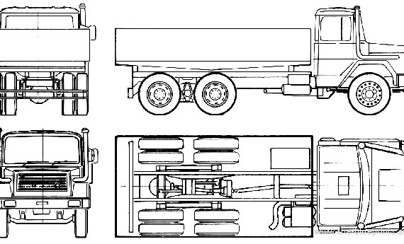 Magirus-Deutz 256D 26 K 6x4 truck (1978) - drawings, dimensions, figures
