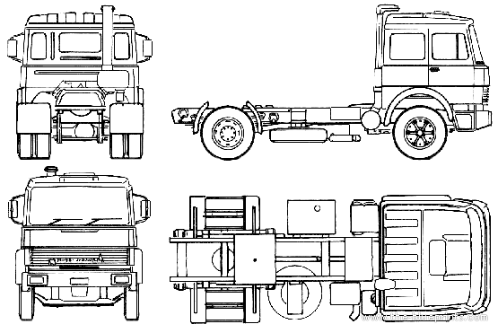Truck Magirus-Deutz 256M 19 FS (1975) - drawings, dimensions, pictures