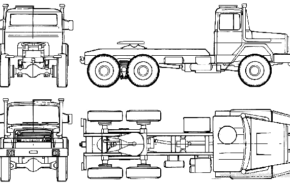 Truck Magirus-Deutz 310D 20 AS 6x6 (1979) - drawings, dimensions, pictures