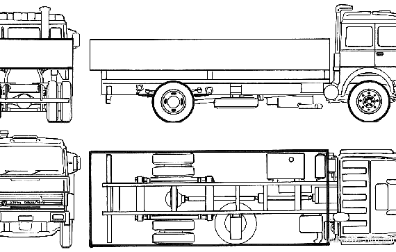 Truck Magirus-Deutz 320M 19 FL (1975) - drawings, dimensions, pictures