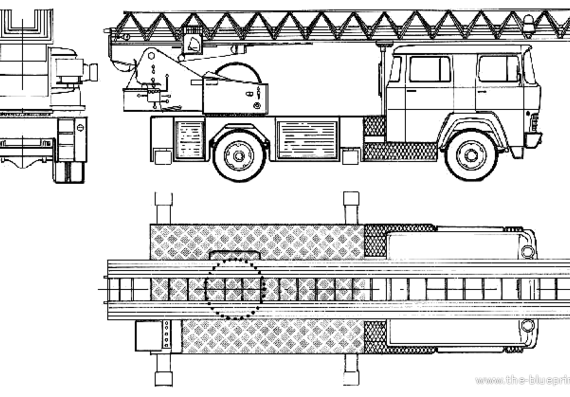 Грузовик Magirus-Deutz DL30 Fire Truck (1976) - чертежи, габариты, рисунки