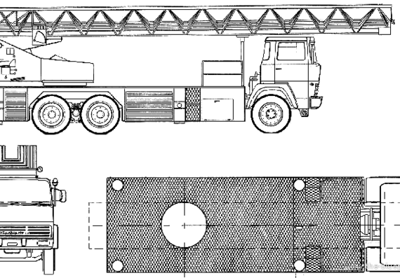 Грузовик Magirus-Deutz DL50 Fire Truck (1979) - чертежи, габариты, рисунки