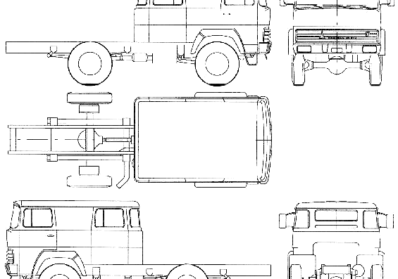 Грузовик Magirus-Deutz F130 D7 FA Fire Truck (1970) - чертежи, габариты, рисунки