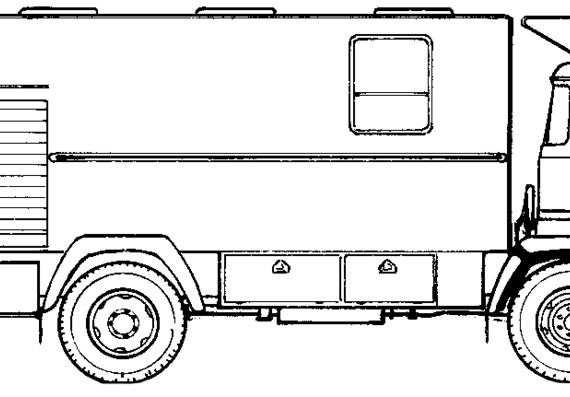 Грузовик Magirus-Deutz Fire Truck (1970) - чертежи, габариты, рисунки