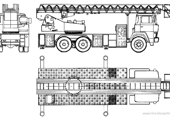 Грузовик Magirus-Deutz LB30-5 Fire Truck (1977) - чертежи, габариты, рисунки