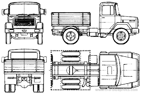 Грузовик Magirus-Deutz M120 D 12 K (1970) - чертежи, габариты, рисунки