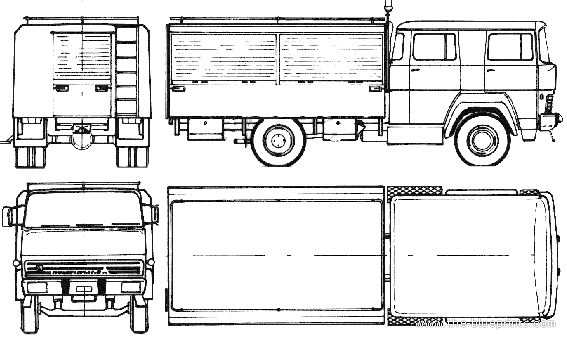 Грузовик Magirus-Deutz M170 D 11 (1976) - чертежи, габариты, рисунки