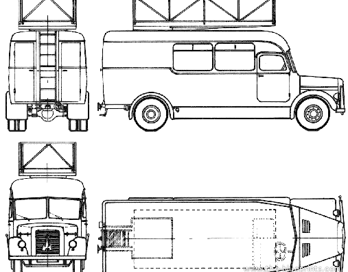 Magirus-Deutz Montageturmwagen truck (1959) - drawings, dimensions, pictures