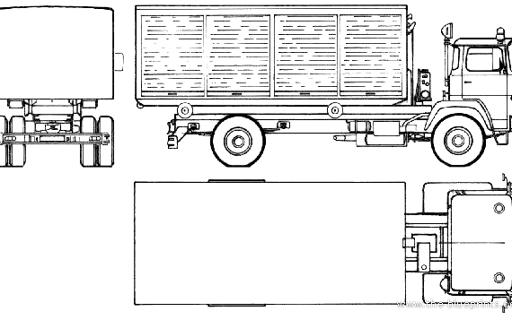 Magirus-Deutz Water Tanker truck (1979) - drawings, dimensions, pictures