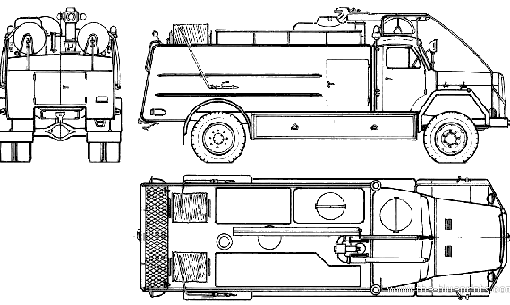 Magirus-Deutz ZB 6-24 Fire Truck (1965) - drawings, dimensions, pictures