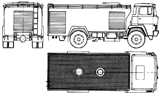 Грузовик Magirus-Deutz ZLF24 Fire Truck (1981) - чертежи, габариты, рисунки