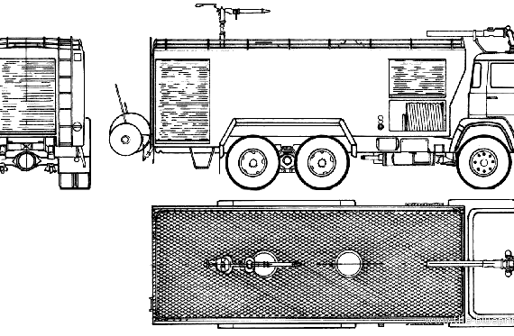 Грузовик Magirus-Deutz ZLF40-120-1 Fire Truck (1977) - чертежи, габариты, рисунки