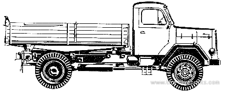 Truck Magirus Deutz 135 12 AK 4x4 (1967) - drawings, dimensions, pictures