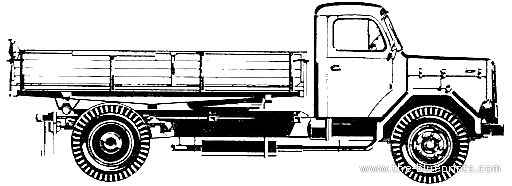 Truck Magirus Deutz 135 12 K 4x2 (1967) - drawings, dimensions, pictures
