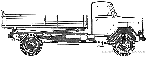 Грузовик Magirus Deutz 156 D 15 AK 4x4 (1967) - чертежи, габариты, рисунки