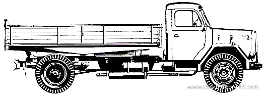 Magirus Deutz 156 D 15 K 4x2 truck (1967) - drawings, dimensions, pictures