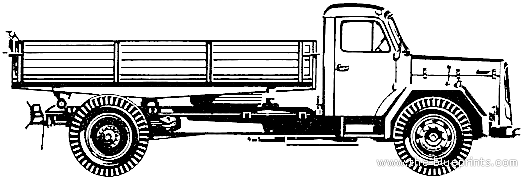 Magirus Deutz 230 D 16 K 4x2 truck (1967) - drawings, dimensions, pictures