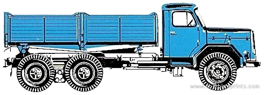 Magirus Deutz 230 D 22 K 6x4 truck (1967) - drawings, dimensions, pictures