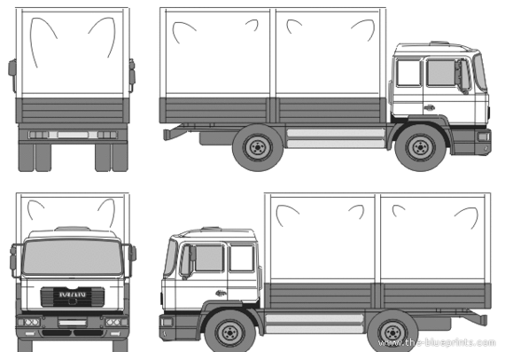 Man M-Type truck - drawings, dimensions, figures