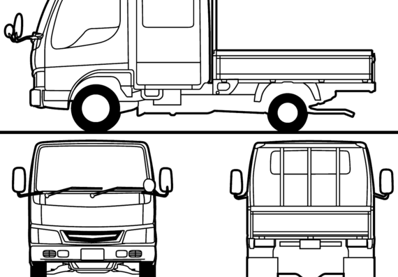 Mazda Titan Deluxe Twin Cab Truck (2010) - drawings, dimensions, pictures