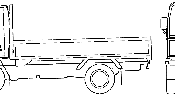 Грузовик Mazda Titan Flat Bed 1.75t (2010) - чертежи, габариты, рисунки