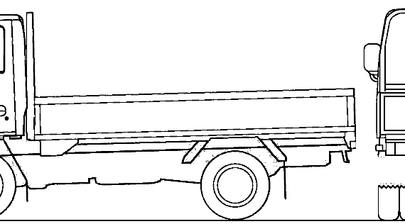 Грузовик Mazda Titan Flat Bed 3t (2010) - чертежи, габариты, рисунки