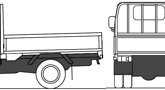 Грузовик Mazda Titan Flat Bed Twin Cab 2.5t (2010) - чертежи, габариты, рисунки