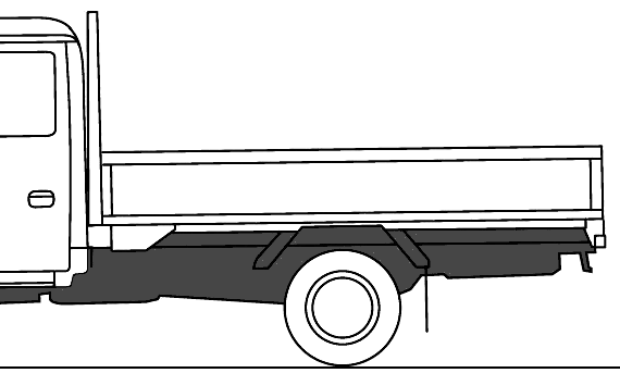 Грузовик Mazda Titan Flat Bed Twin Cab 2.5t EL (2010) - чертежи, габариты, рисунки