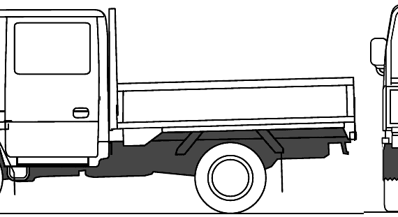 Mazda Titan Flat Bed Twin Cab 2.5t L (2010) - drawings, dimensions, pictures