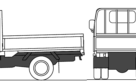 Mazda Titan Flat Bed Twin Cab 2.5t S (2010) - drawings, dimensions, pictures