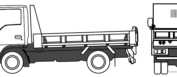 Грузовик Mazda Titan Recliner 1.5t (2010) - чертежи, габариты, рисунки