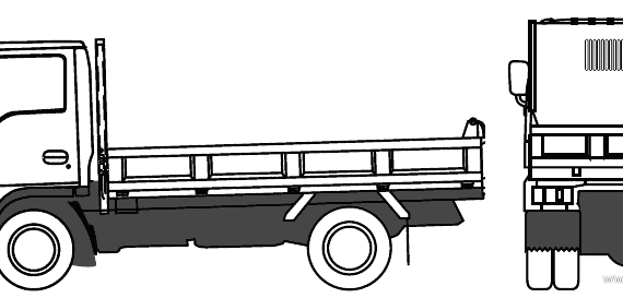 Грузовик Mazda Titan Recliner 1.75t (2010) - чертежи, габариты, рисунки