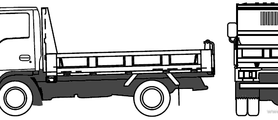 Грузовик Mazda Titan Recliner 1t (2010) - чертежи, габариты, рисунки