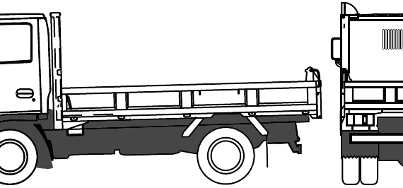 Грузовик Mazda Titan Recliner 2t (2010) - чертежи, габариты, рисунки