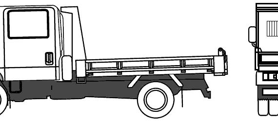 Грузовик Mazda Titan Twin Cab L (2010) - чертежи, габариты, рисунки