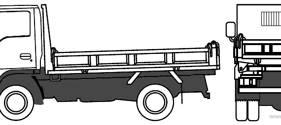 Грузовик Mazda Titan Twin Cab M (2010) - чертежи, габариты, рисунки