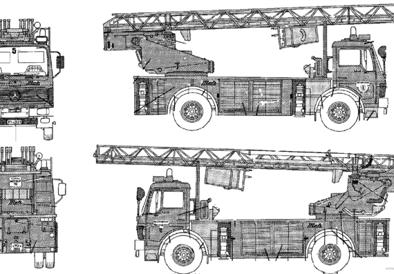 Mercedes-Benz 1419 DLK 23-12 truck - drawings, dimensions, pictures