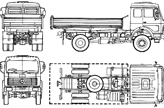 Mercedes-Benz 1626AK truck (1976) - drawings, dimensions, pictures
